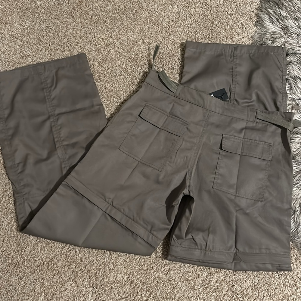 Motel Tansy Wide Leg Cargo Trouser In Stone Green M - Picture 6 of 9